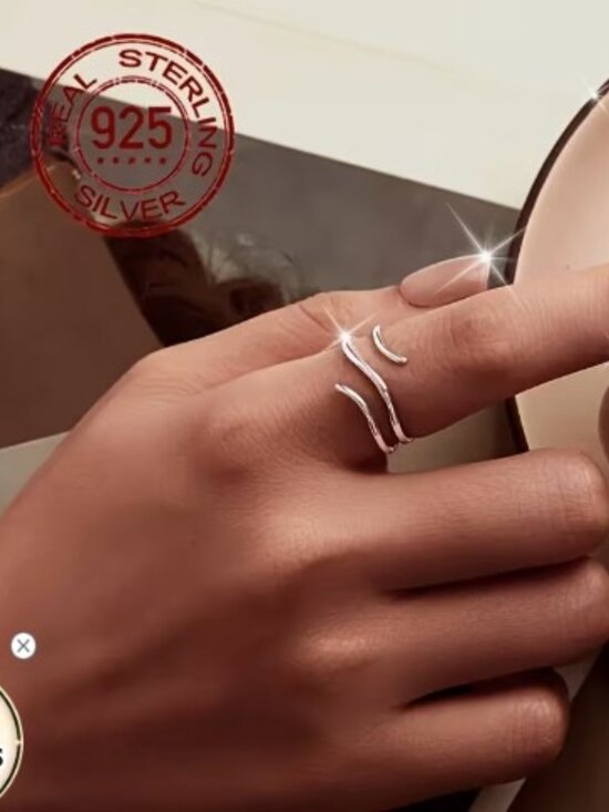 Adjustable Jewelry - S925 Adjustable Twist Ring